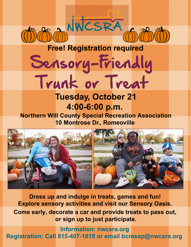 Trunk or Treat Flyer photos of people with costumes and pumpkins