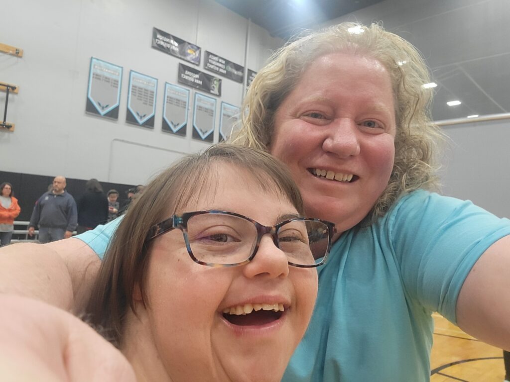 NWC Staff Gina Pareti selfie with participant Kelly