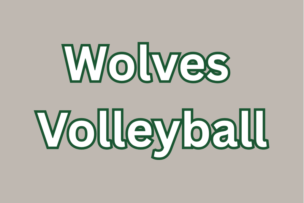 Graphic with Wolves Volleyball