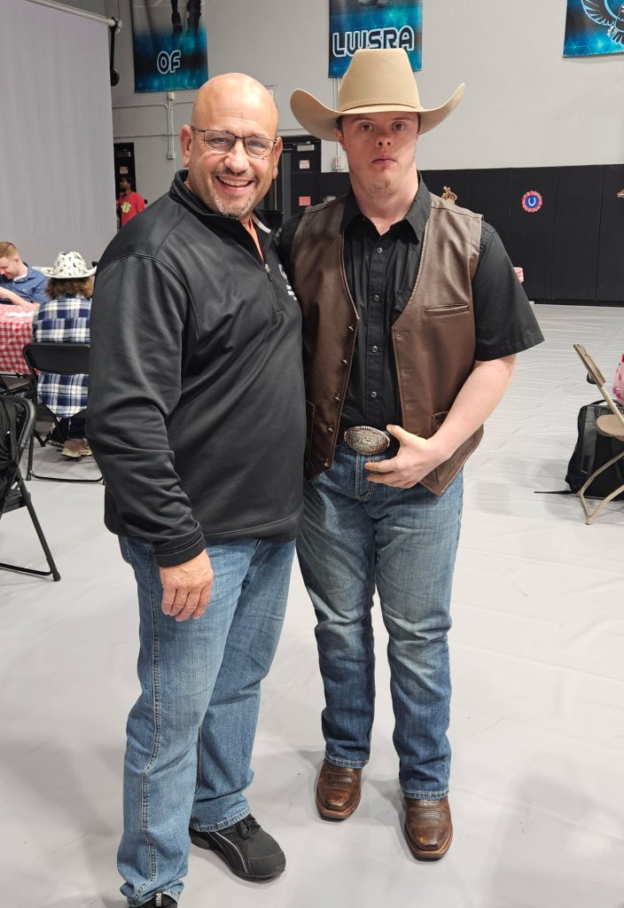 PT Staff Member Rick & participant Duncan at Hoedown Dance 2026 10 09