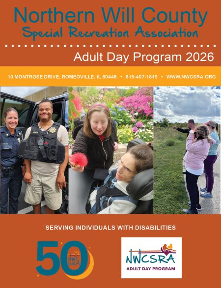 Cover 2026 Adult Day Program brochure with photos of ADP participants and 50th anniversary logo